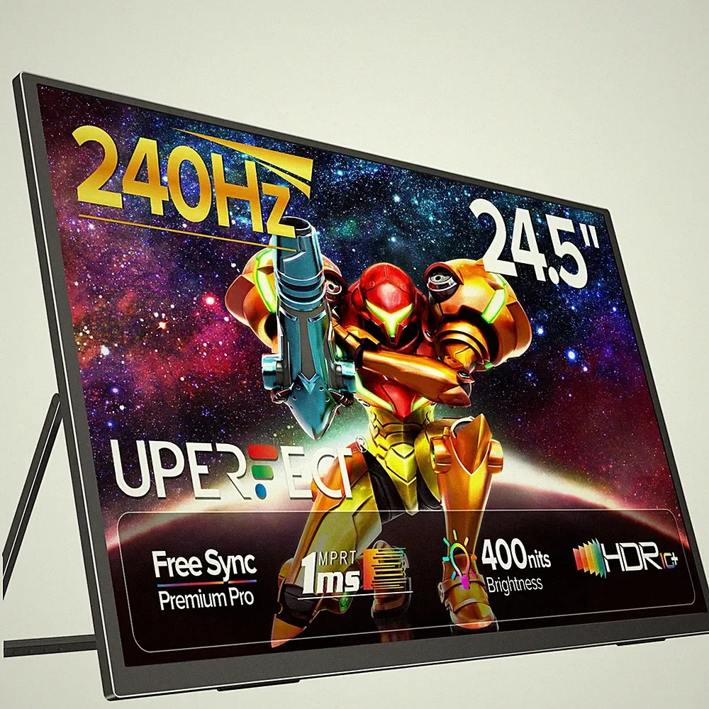 UPERFECT 24.5" Portable Monitor 1920x1080 240Hz Gaming Screen Laptop Extender