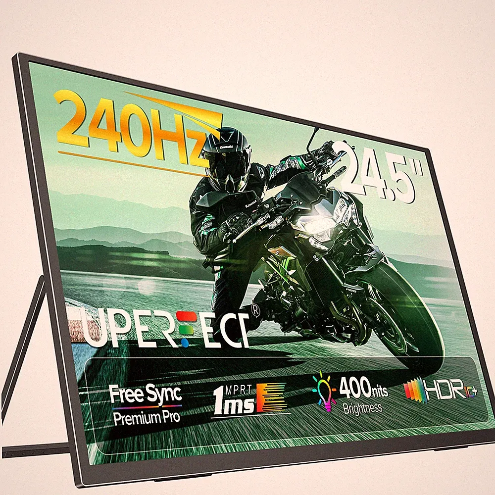 UPERFECT 24.5" Portable Monitor 240Hz Gaming Monitor for Switch PS Xbox FreeSync