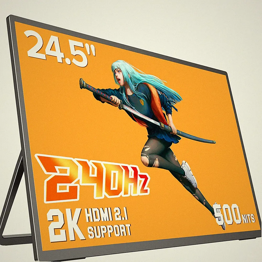 UPERFECT 24.5" QLED Portable Monitor 2560x1440 2K Gaming Monitor 240Hz Freesync