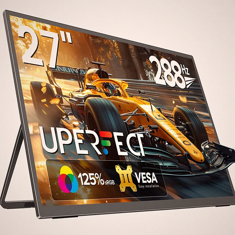 UPERFECT 27 Inch 288Hz Gaming Monitor 4K Portable Monitor HDMI 2.1 USB-C 3.1