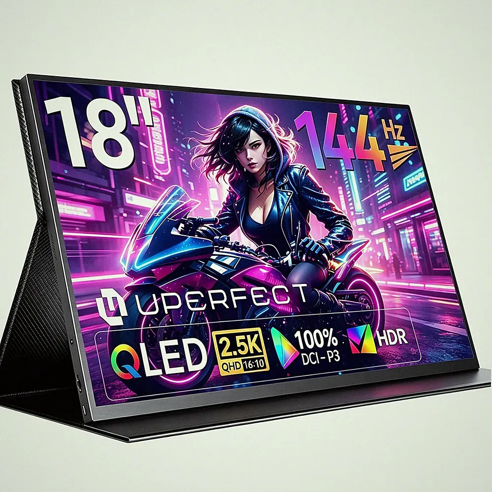 UPERFECT 2K 144Hz 18" QHD Portable Gaming Monitor Freesync Display Matte Screen