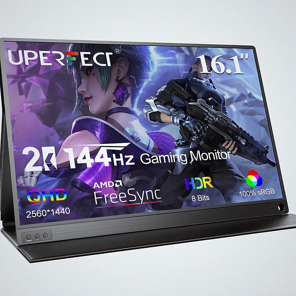 UPERFECT 2K 144Hz Portable Gaming Monitor 16" 2560*1400 QHD 100% sRGB Freesync