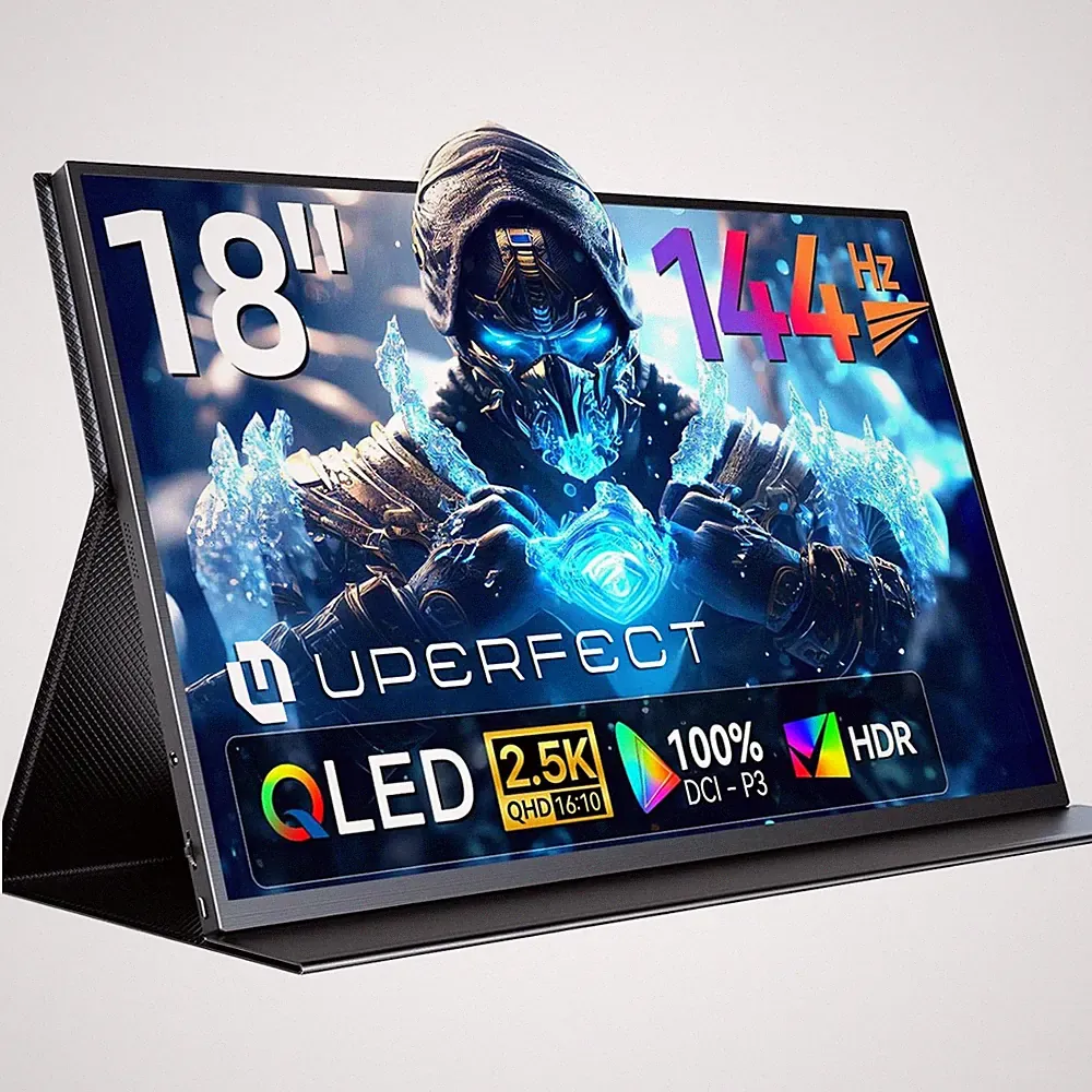 UPERFECT 2K 144Hz Portable Monitor 18" Mini HDMI Display For Computer PC Gaming