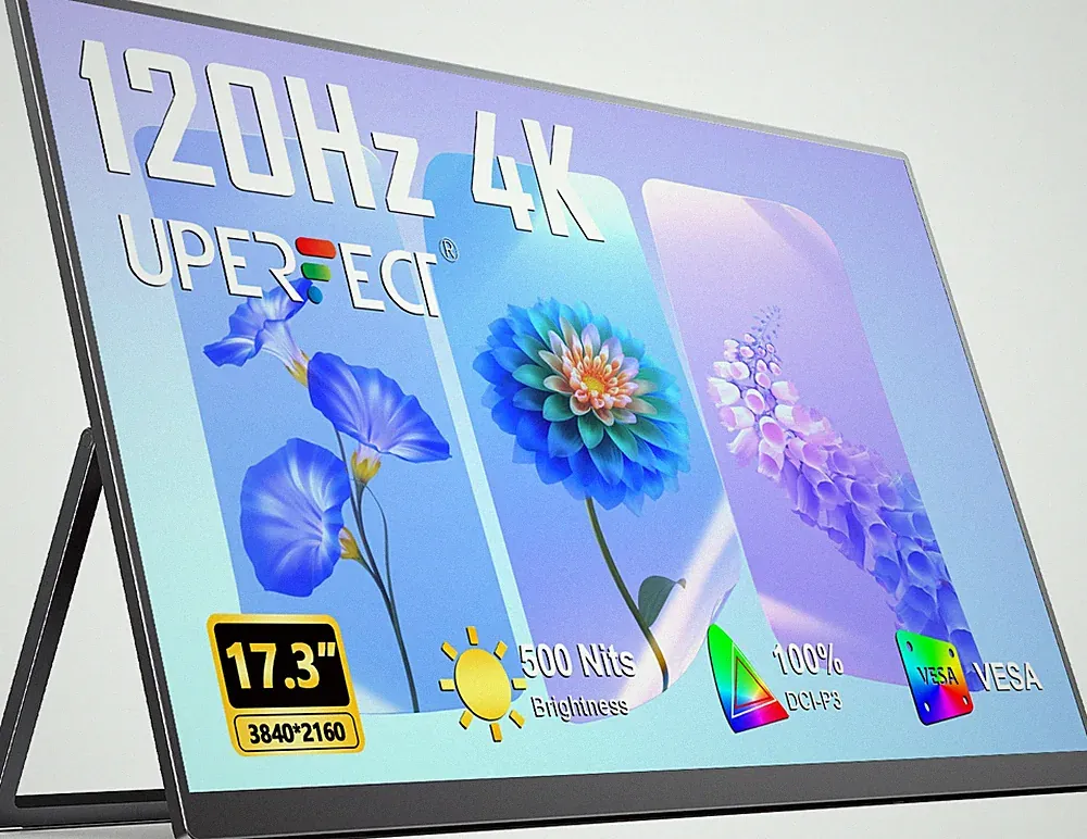 UPERFECT 4K 120Hz Gaming Monitor 17.3" Portable Monitor 3840x2160 for PS5 Xbox