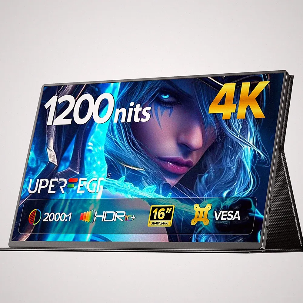 UPERFECT 4K Portable Monitor 16" 1200Nits Laptop Monitor Gaming Display Freesync