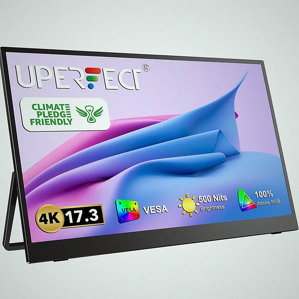 UPERFECT 4K UHD Portable Monitor Type C 17.3 inch IPS LCD Monitor Laptop Gaming