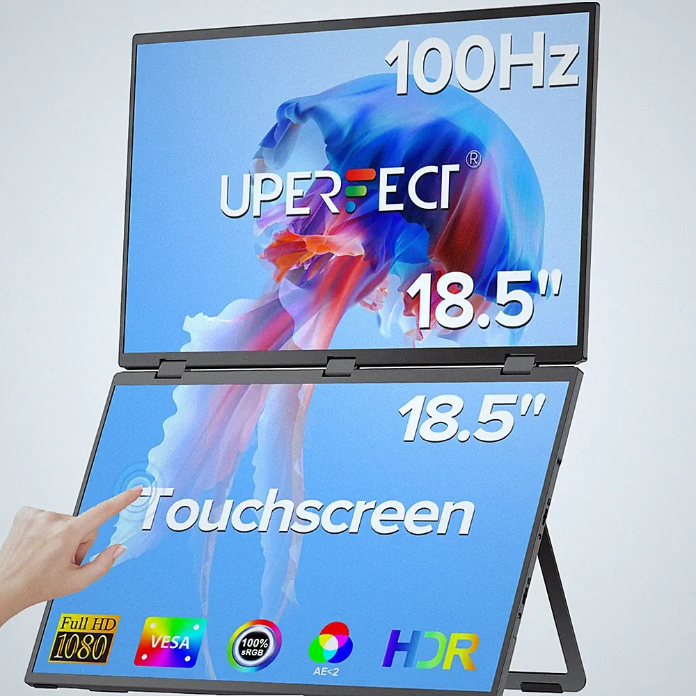 UPERFECT Delta Touch 18.5" 100Hz Touchscreen Portable Monitor Dual Screen w/VESA