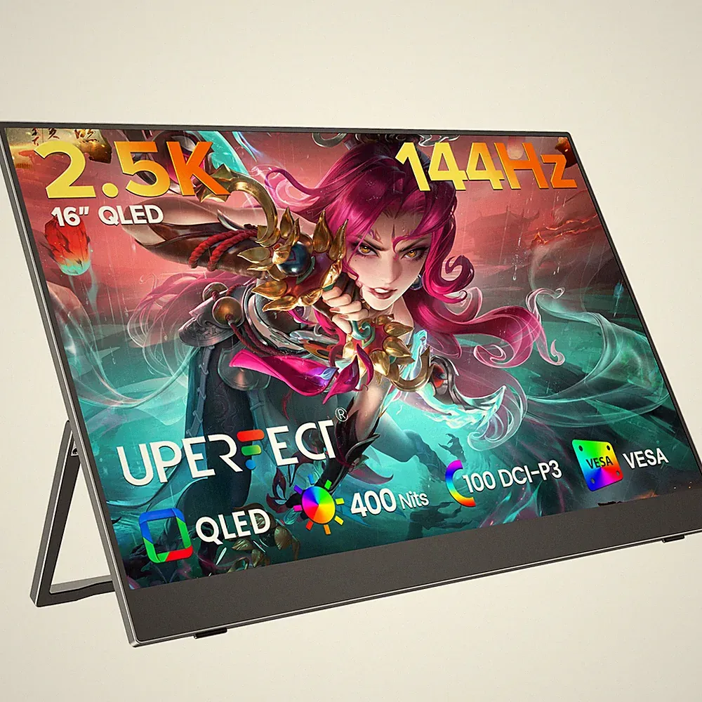 UPERFECT Portable Gaming Monitor 144Hz 16" 2K Portable Display For Xbox PS4 5