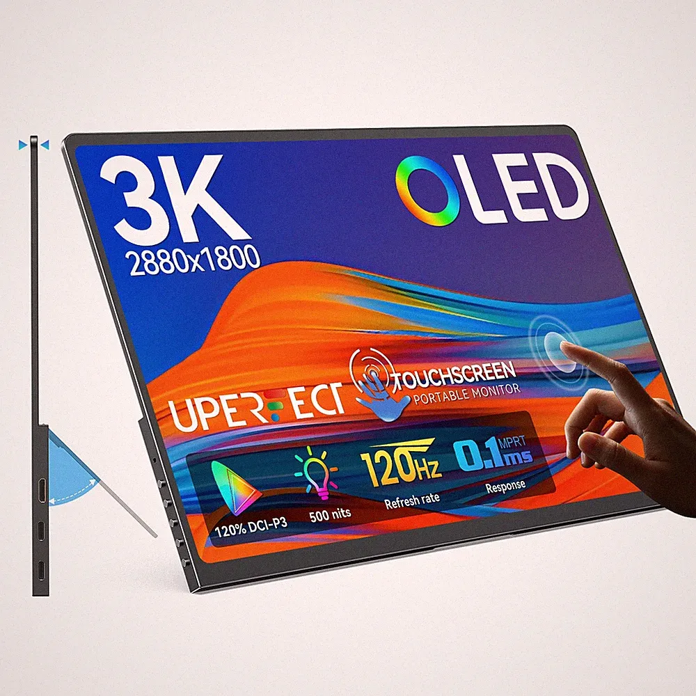 UPERFECT Portable Monitor 14" 3K 2880x1800 120Hz Touchscreen Monitor OLED Screen