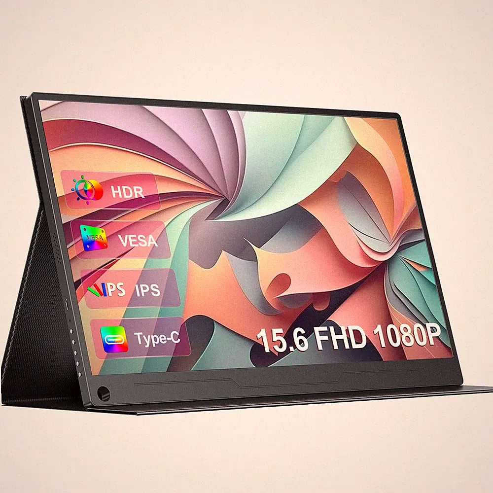 UPERFECT Portable Monitor 15.6'' 1920*1080 IPS LCD HDR Ultra-thin Monitor w/VESA