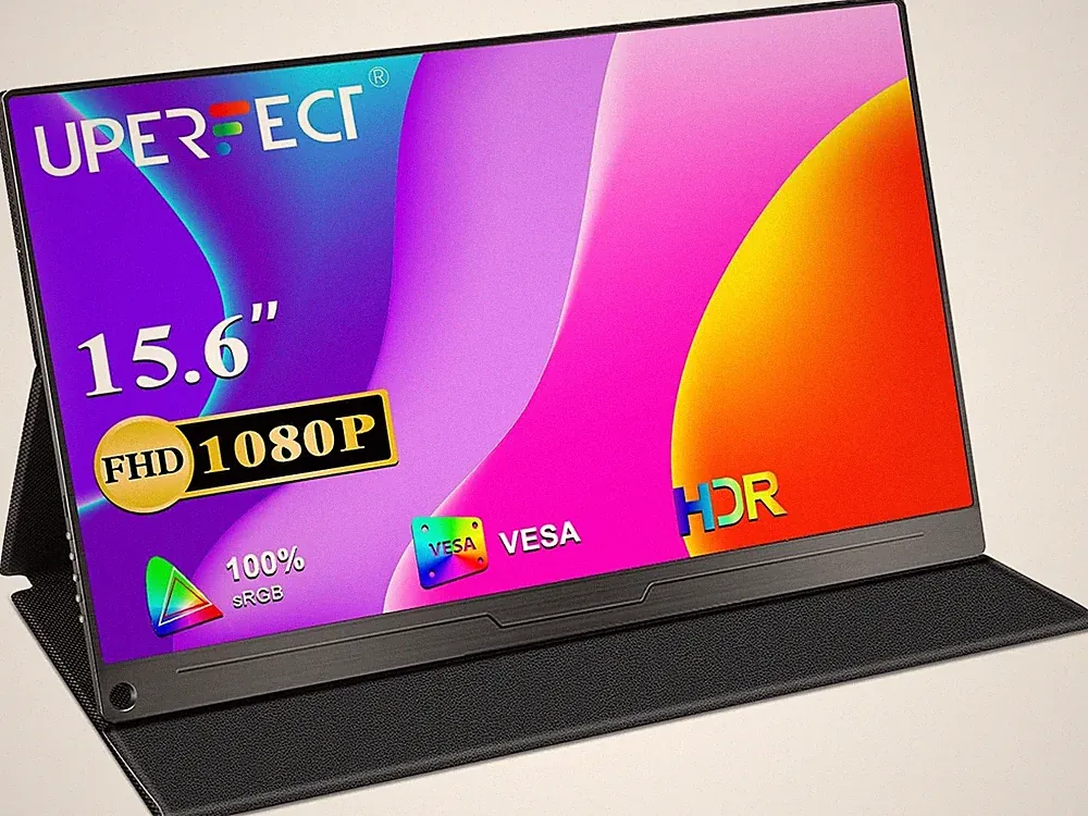 UPERFECT Portable Monitor, 15.6" IPS HDR 1920X1080 FHD Eye Care Travel 15.6