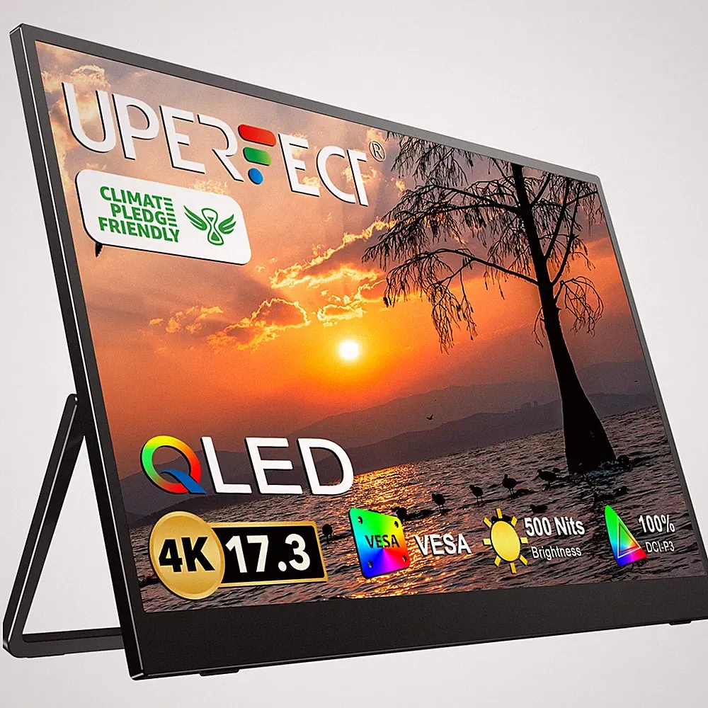 UPERFECT Portable Monitor 17.3" 60Hz 4K UHD Monitor HDMI USB C Mobile Monitors
