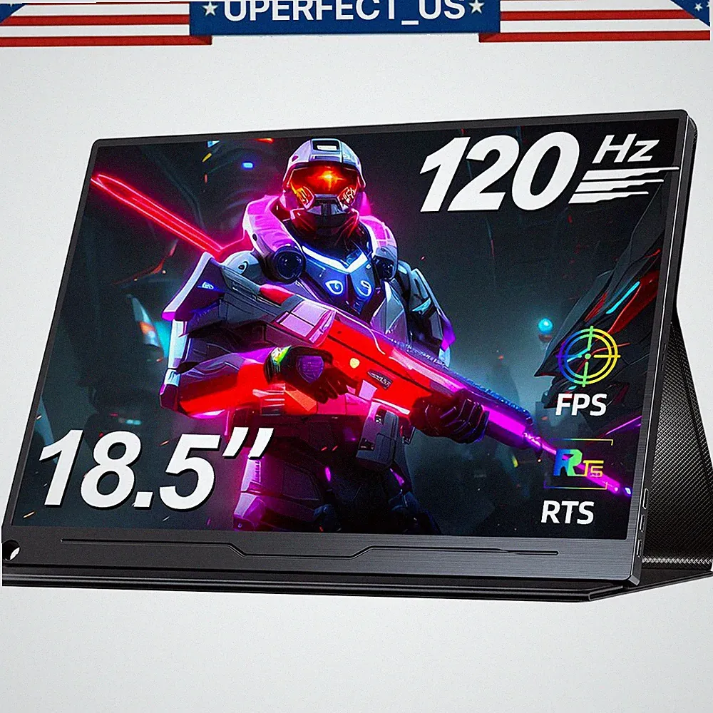 UPERFECT Portable Monitor, 18.5 Inch 120HZ 100% sRGB 1080P for Laptop Switch PS5