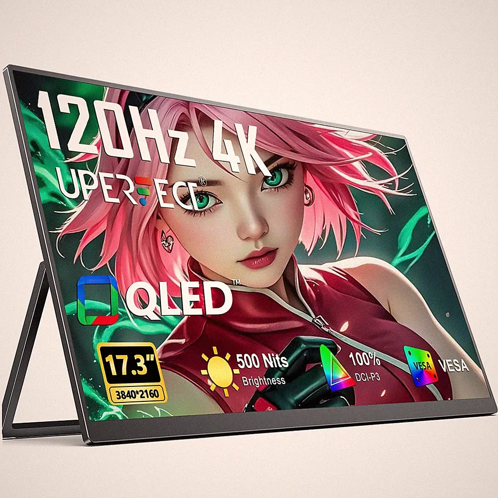 UPERFECT Portable Monitor 4K 120HZ 17.3" Gaming Monitor Screen For Game Consoles