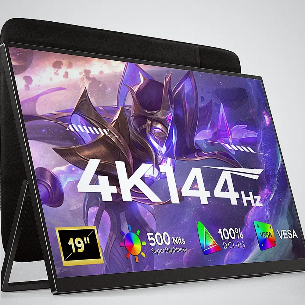 UPERFECT Portable Monitor 4K 144Hz QLED 19" UHD Gaming Display Travel Screen