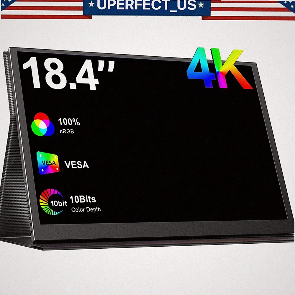 UPERFECT Portable Monitor 4K 18.4 inch, 10 Bit UHD FreeSync IPS HDR Monitor Used