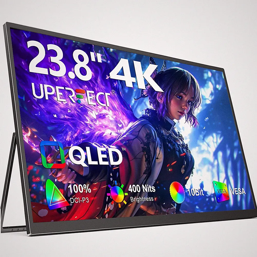 UPERFECT Portable Monitor 4K 23.8" Freesync Extended Screen For Computer Mini PC