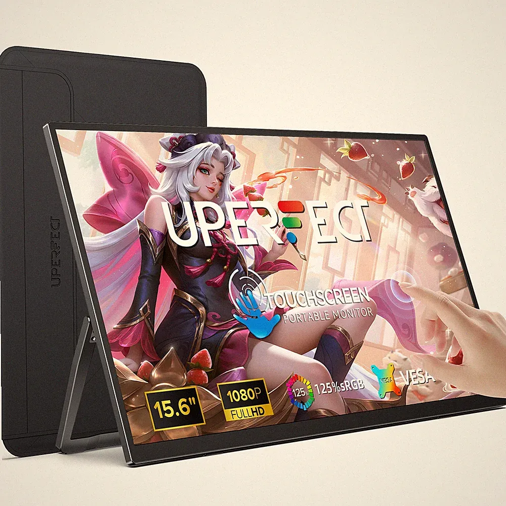 UPERFECT Touchscreen 15.6" 1080P Portable Game Monitor Ultra-Thin Travel Monitor