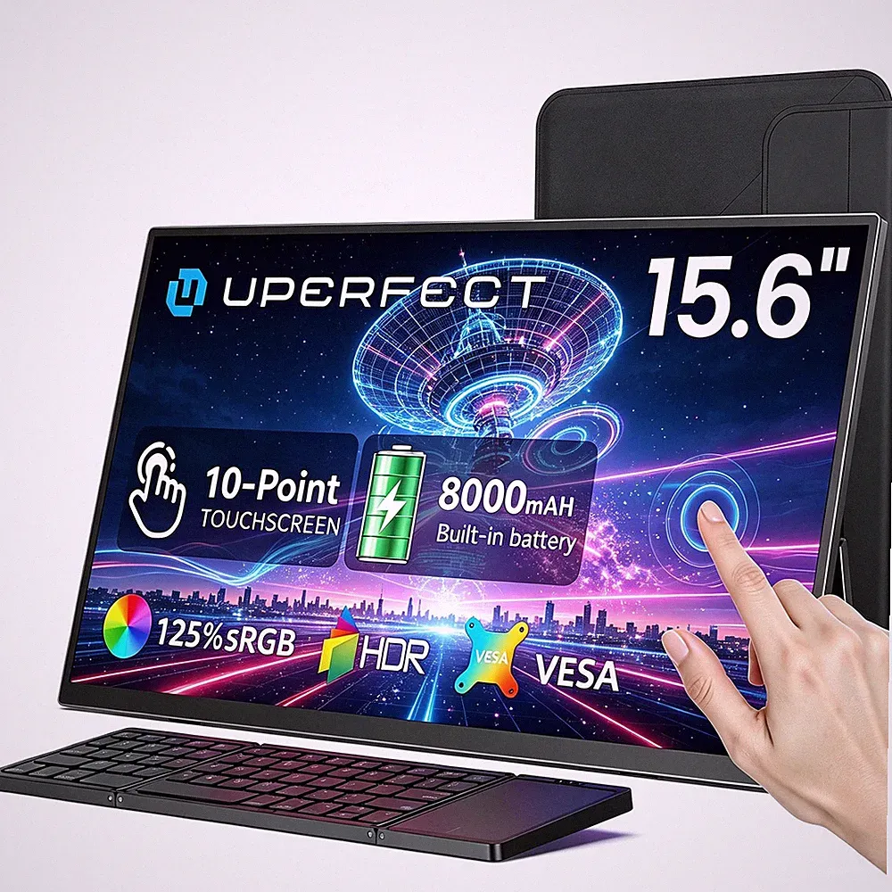 UPERFECT Touchscreen 15.6'' Portable Monitor 1080P w/Battery & Adjustable Stand