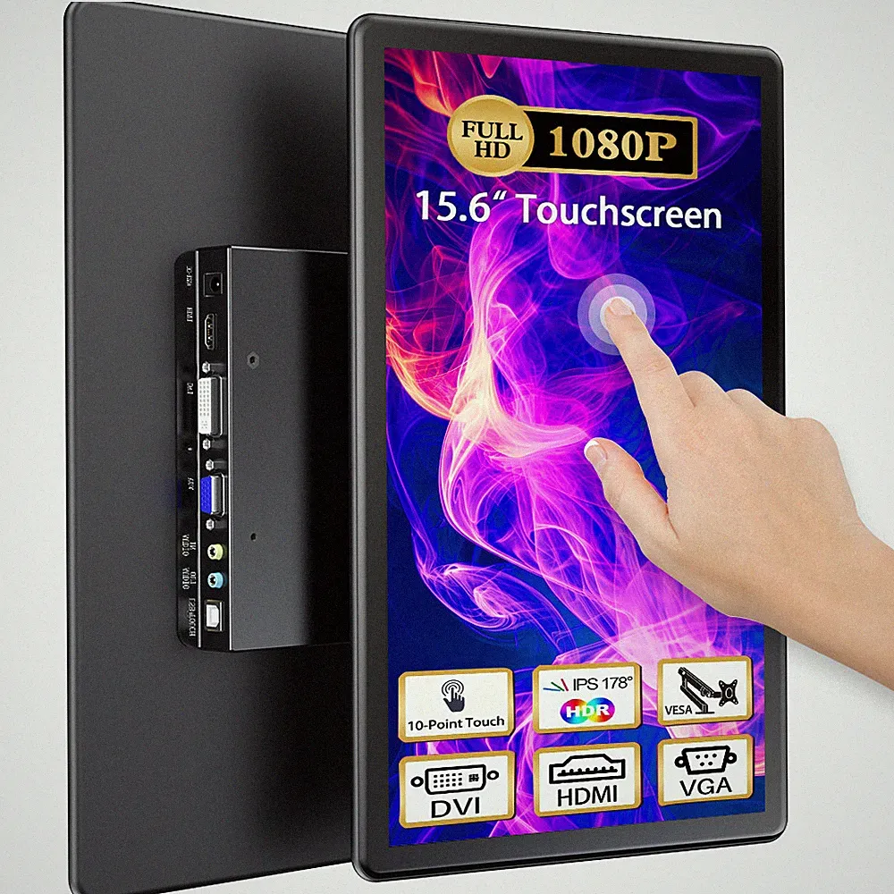 UPERFECT Touchscreen Monitor 15.6'' 1920x1080 Laptop Monitor HDMI USB C Screen