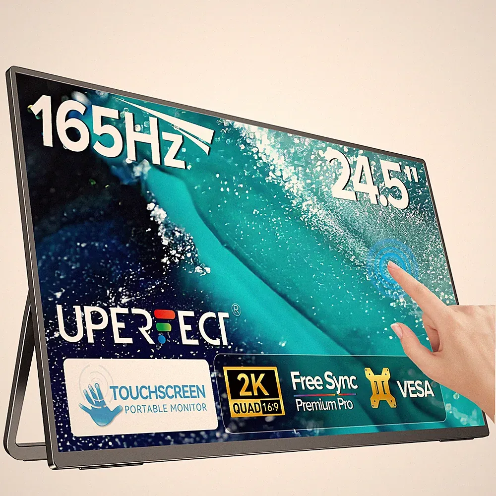 UPERFECT Touchscreen Monitor 165Hz 2560x1440 2K Portable Monitor Laptop Extender