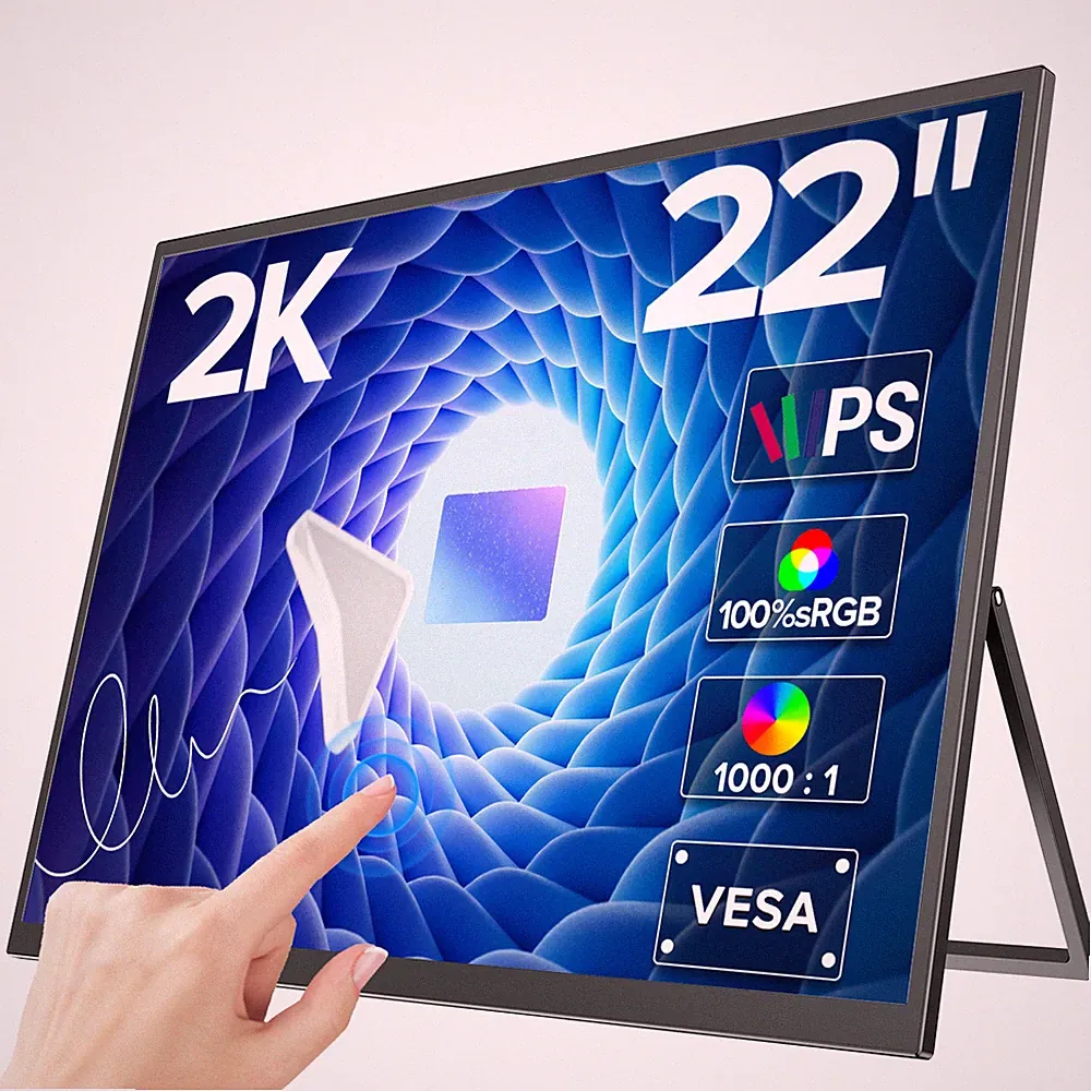 UPERFECT Touchscreen Portable Monitor 22" 2K Computer Display Gaming Monitor