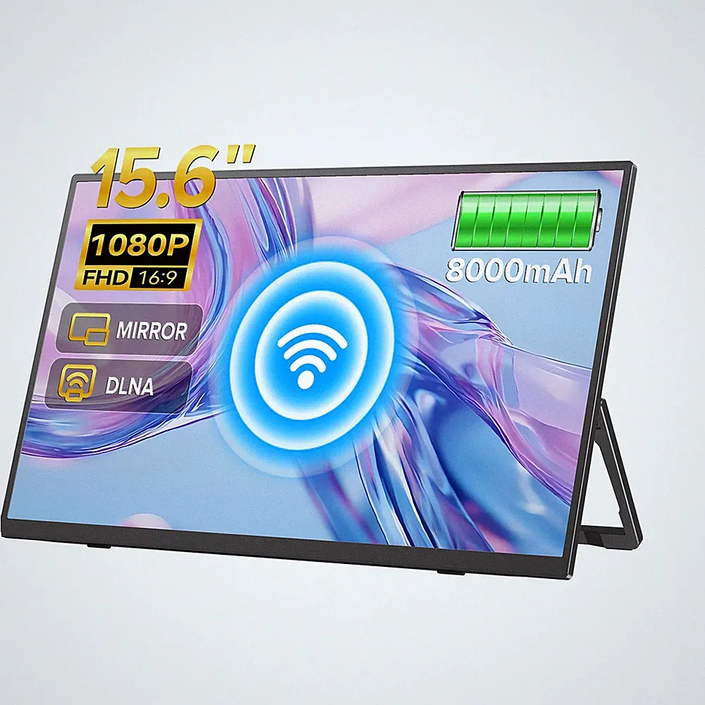UPERFECT Wireless Gaming Monitor 15.6" FHD Portable Monitor Built-in Battery
