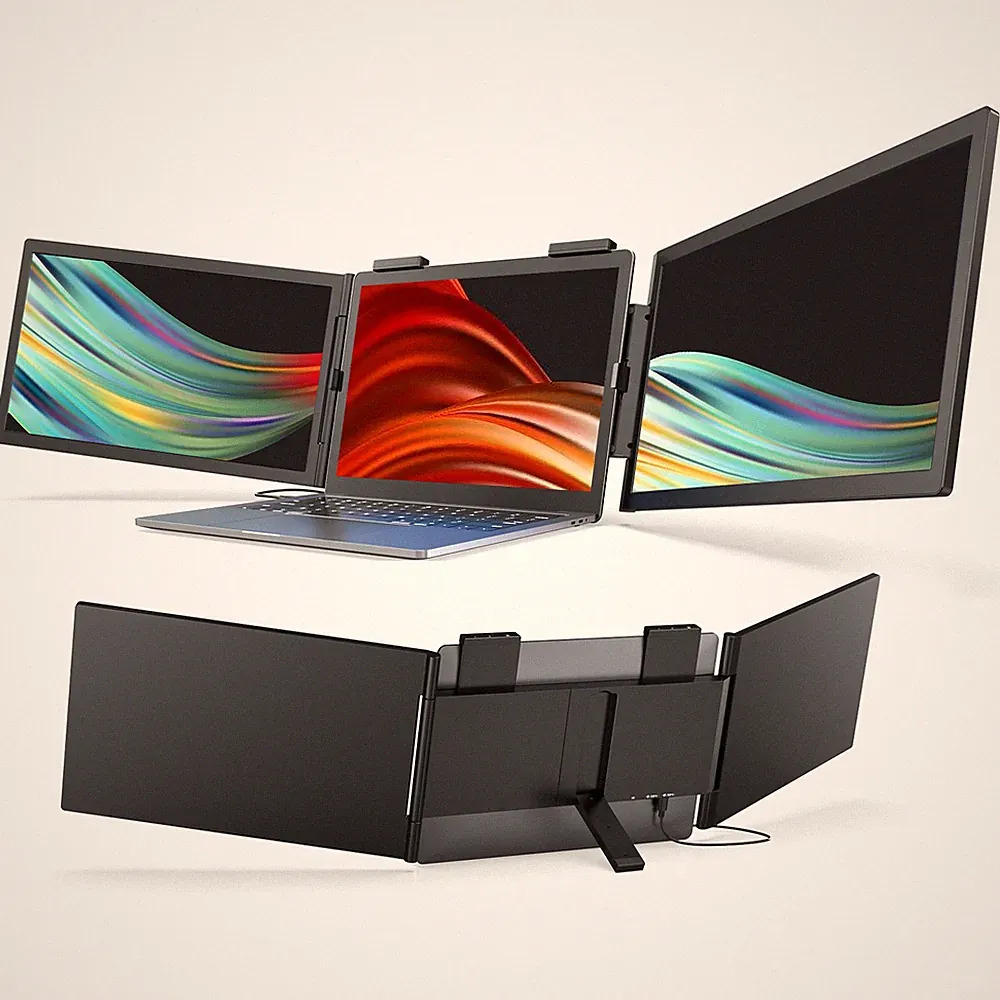 UPERFECT Wireless Laptop Screen Extender 14" 1080P Full HD Hybrid Triple Monitor
