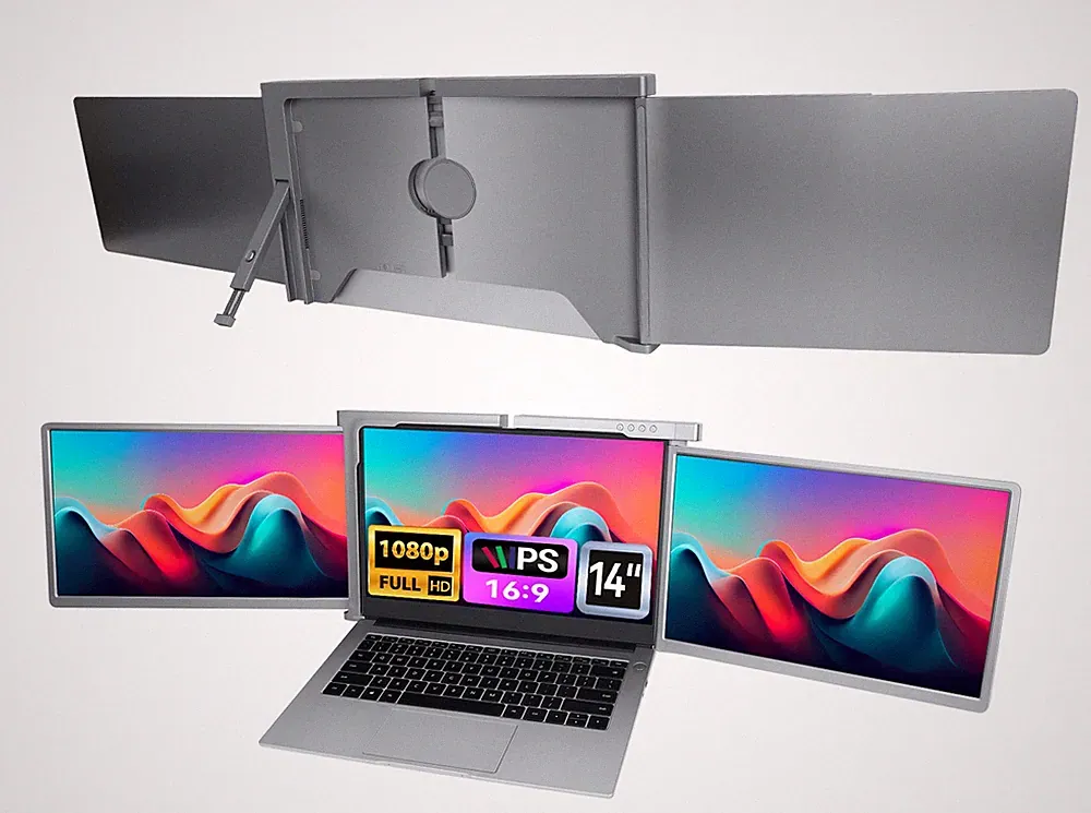 Urao 14.1'' for 10-17" PC Laptop Screen Extender Portable Monitor 1080P IPS