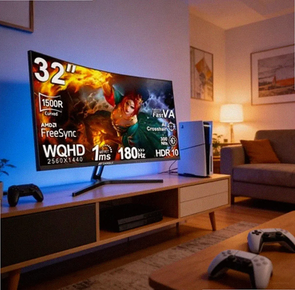 US Shipped Gaming Monitor 27 Inch 1440P 300Hz 240Hz, WQHD Fast IPS 1Ms Compute