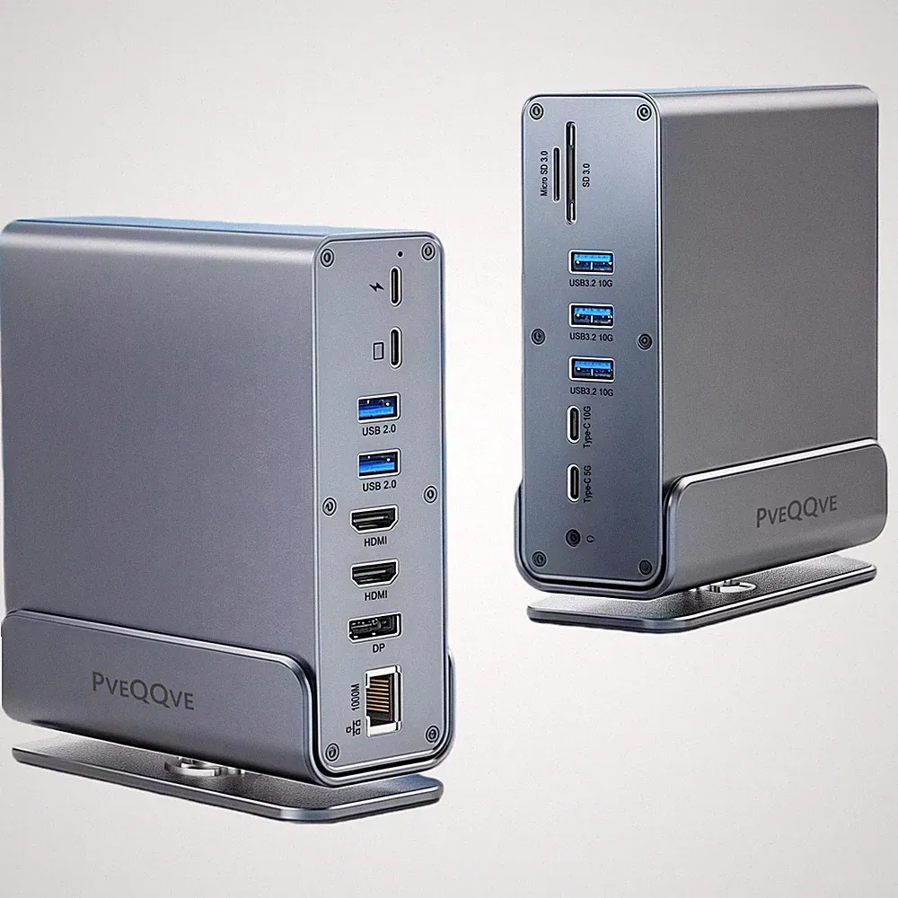 USB-C Docking Station 3 monitors | Dual HDMI 4K@60Hz, USB 3.2 & Gigabit Ethernet