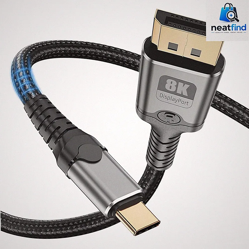 USB-C to DisplayPort 1.4 Cable 8K 60Hz, 4K/2K 240Hz Gaming-Grade, Thunderbolt...
