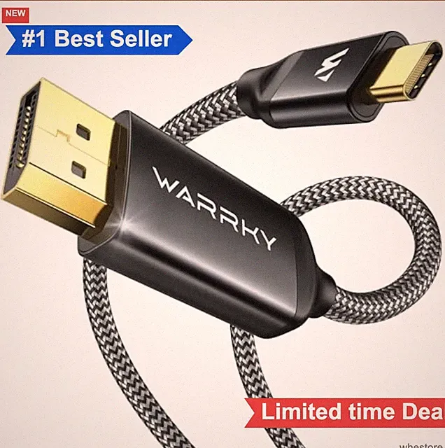 USB C to DisplayPort Cable 8K 60Hz 4K 240Hz Thunderbolt 4 3 Adapter for Gaming