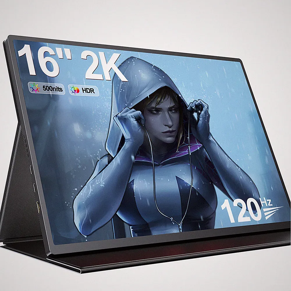 Used | 120Hz Monitor 16" 2K 2560x1600 16:10 Gaming Portable Monitor for PS Xbox