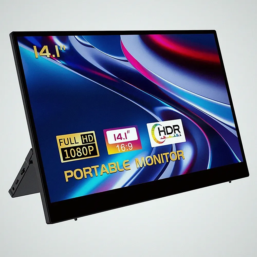 USED 14.1" Dopesplay Portable Monitor 60hz USB-C HDMI Speakers PC Phone Grade-A