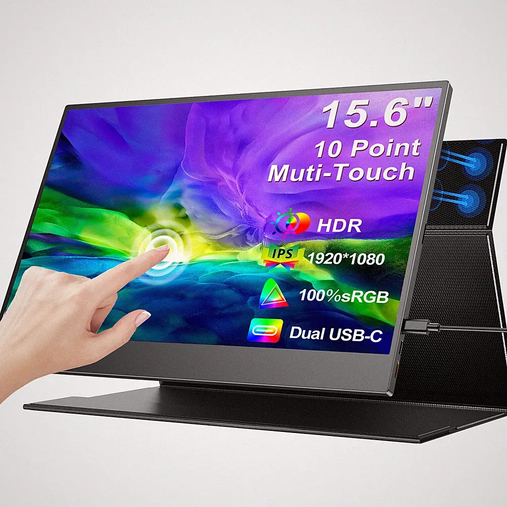 Used | 15.6" 1920x1080 Touch Screen Monitor Gaming Monitor HDMI USB C Screen