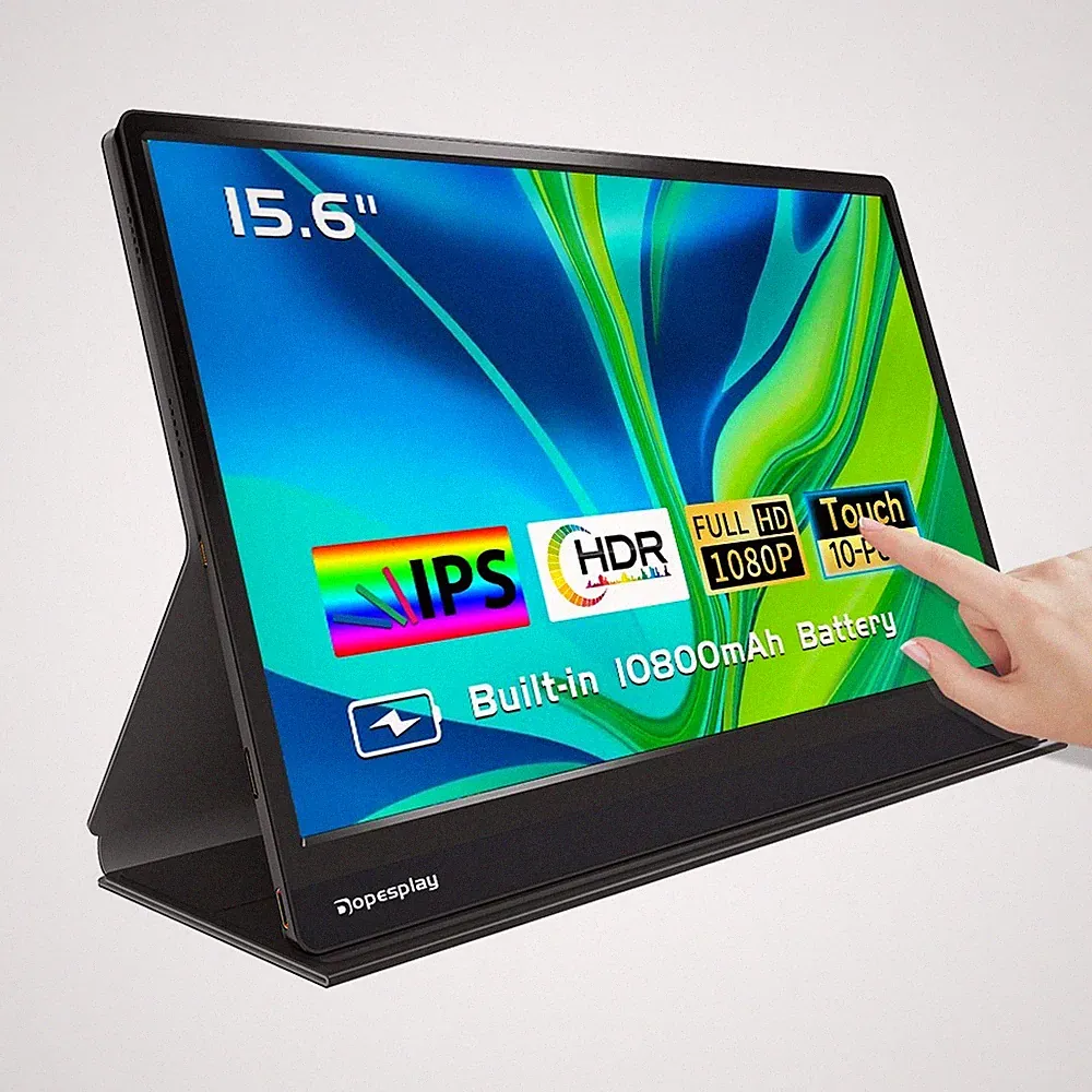 USED | 15.6" Portable Monitor - 60Hz Touchscreen FHD IPS HDR for PC PS4/5 PHONE.