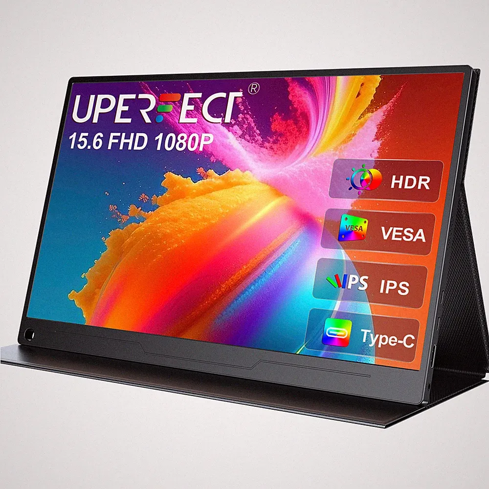 Used 15.6" UPERFECT Portable Monitor 1080P HDR Display For Xbox One PS 4 Gaming