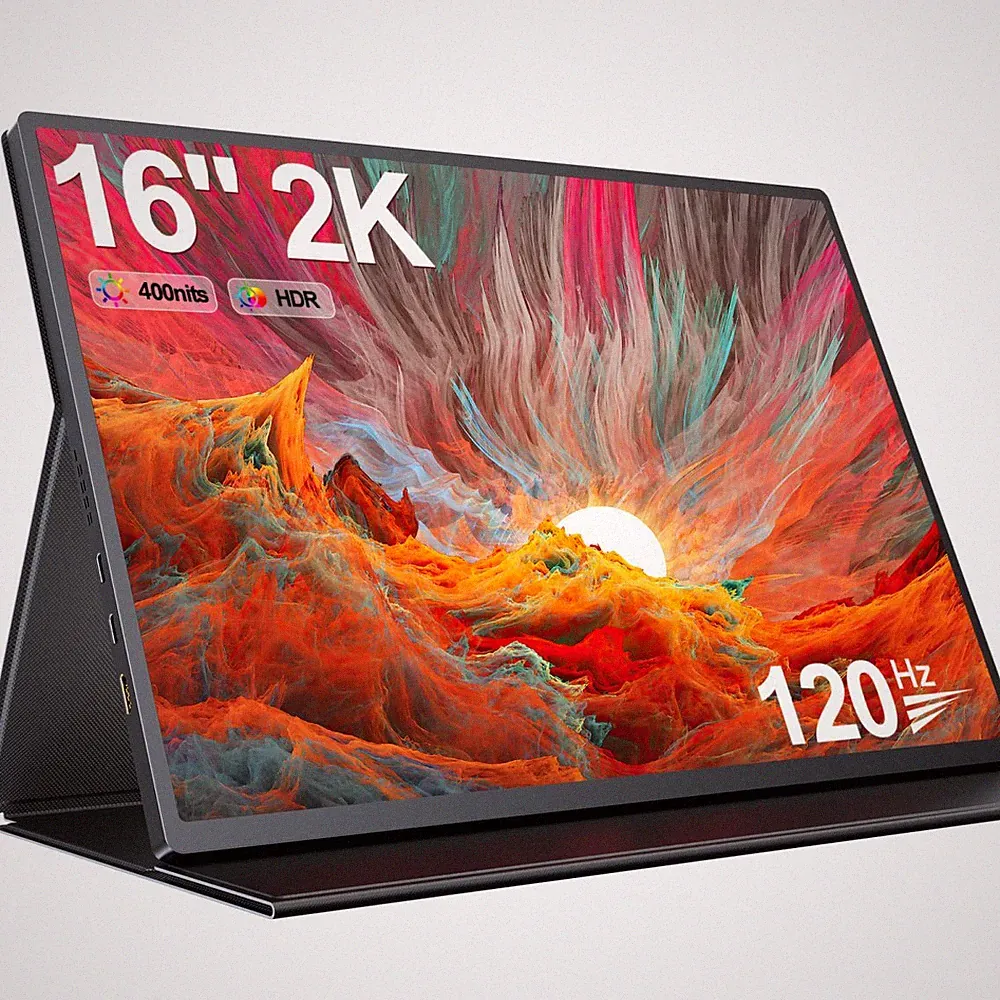 Used | 16” 120Hz Monitor 2K Portable Monitor USB C Gaming Monitor Freesync