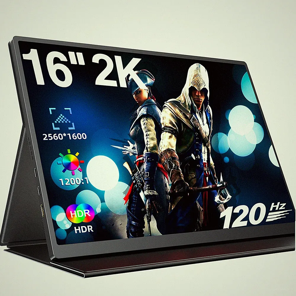Used | 16" Portable Display 2560x1600 120Hz Gaming Monitor USB C for PS Xbox