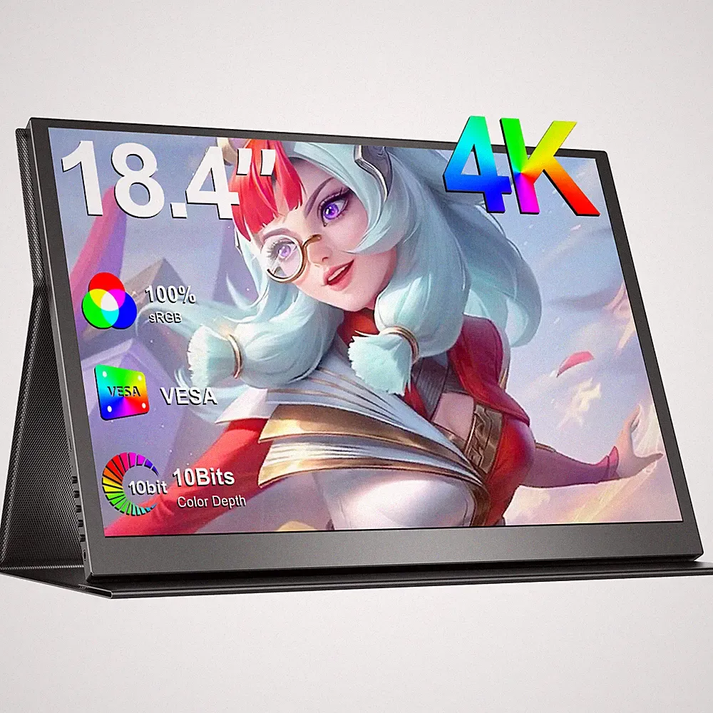 Used | 18.4" 4K Portable Monitor Gaming Monitor UHD Display with Leather Case