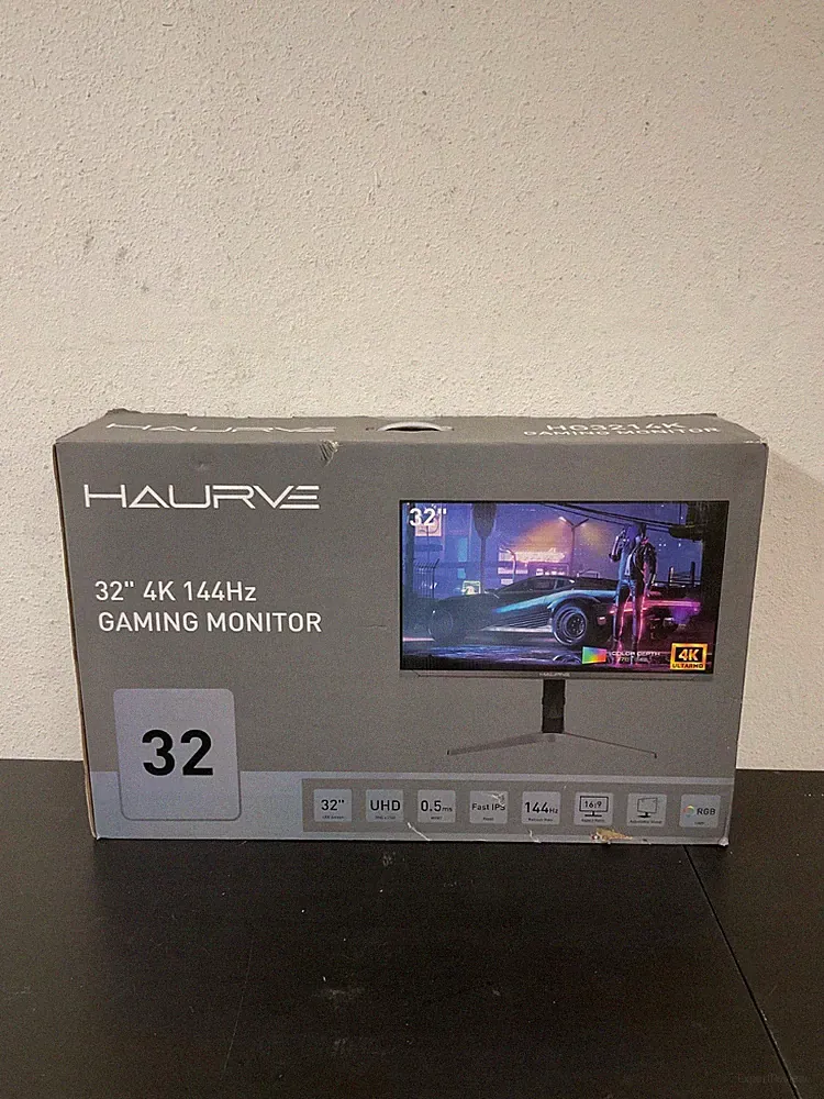 USED Haurve 32” UHD 4K 144Hz Gaming Monitor with Height Adjustable Stand