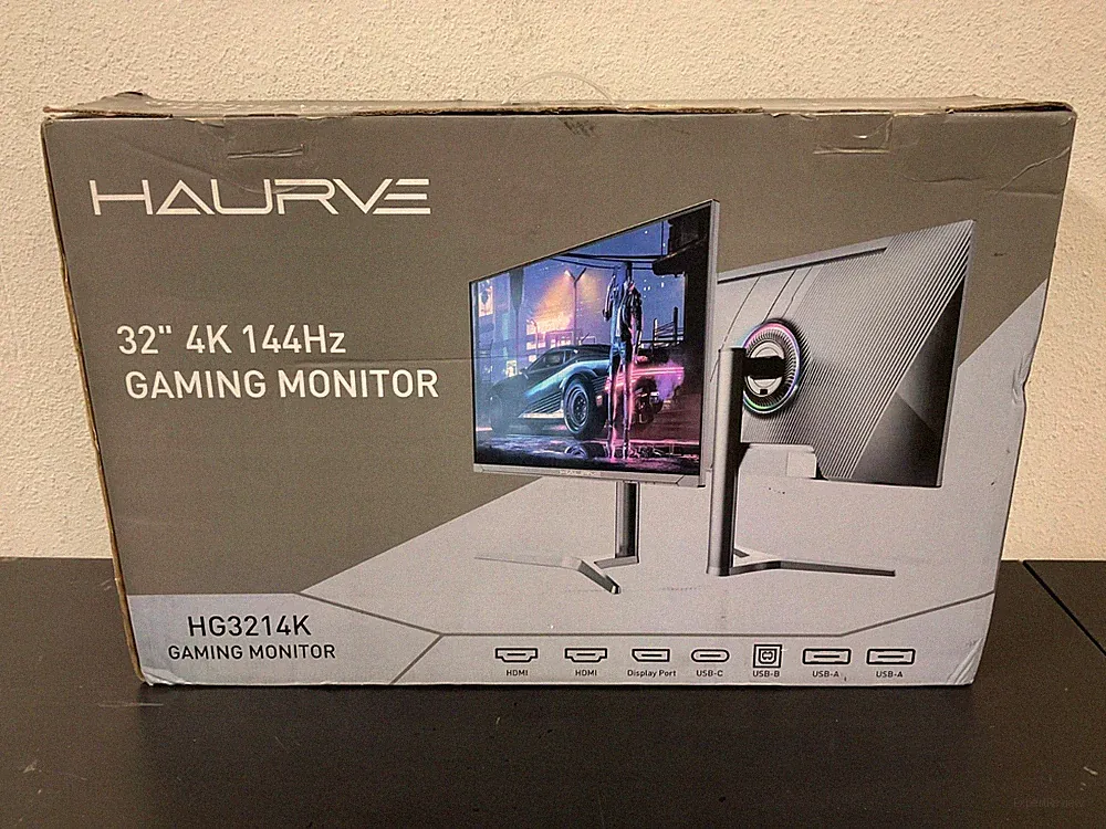 USED Haurve 32” UHD 4K 144Hz Gaming Monitor with Height Adjustable Stand