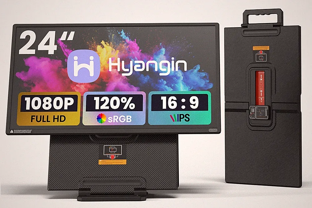 USED Hyangin D1 24" Portable Monitor Dual Second Screen Extender HDMI for Laptop