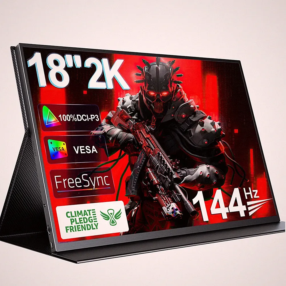 Used | Portable Monitor 18inch 144Hz 2560*1600 IPS Laptop USB C HDMI HDR Monitor