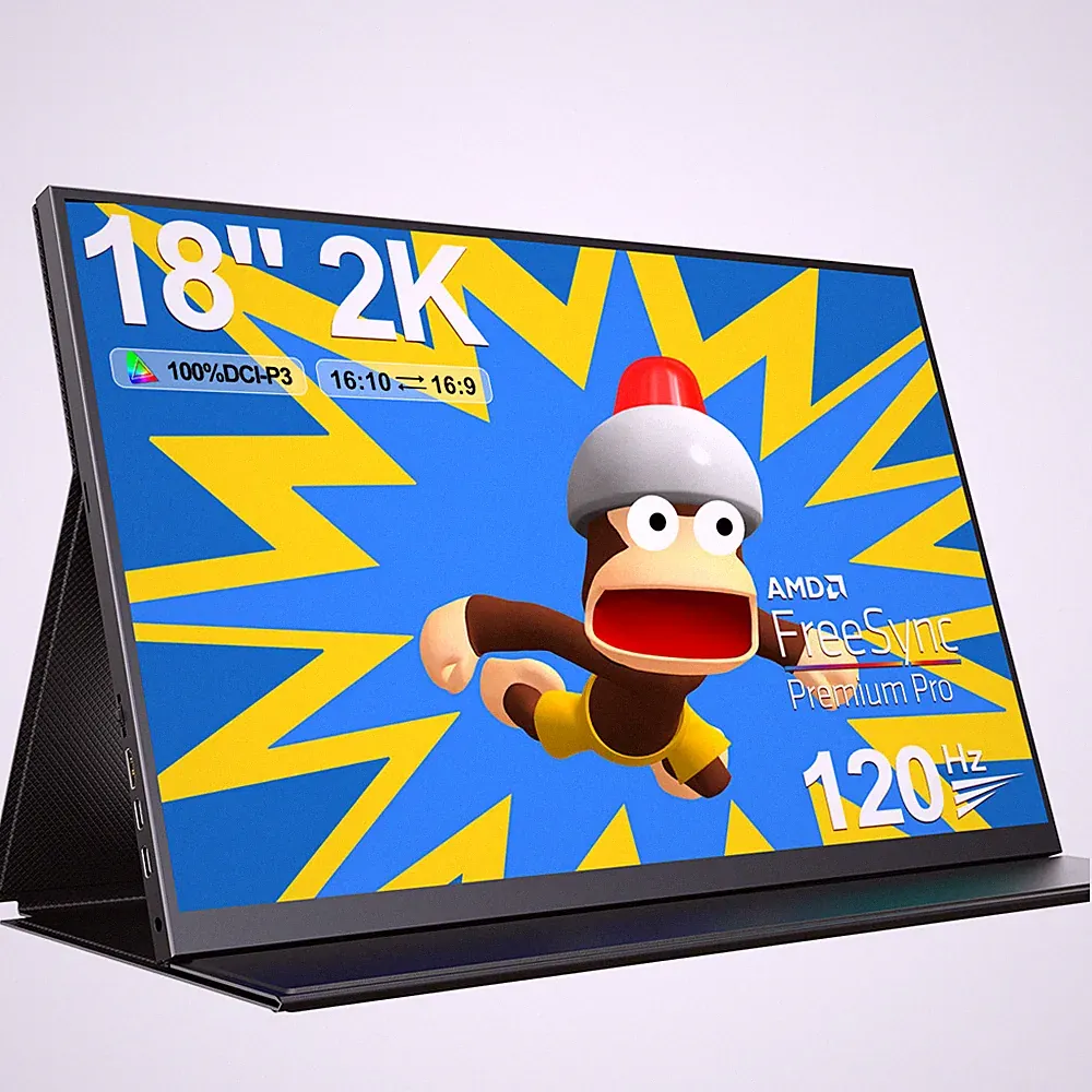 Used | UPERFECT 120Hz Gaming Monitor 18" 2K Portable Monitor 16:10 PC Screen