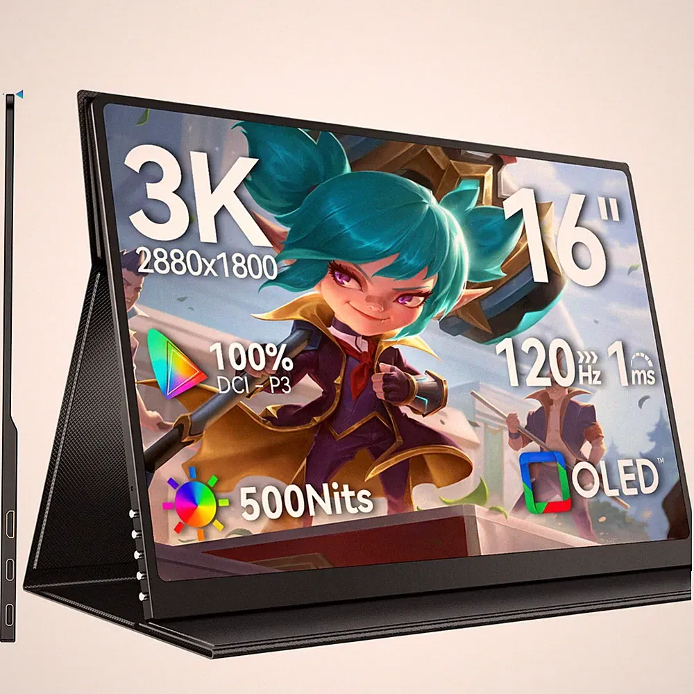 Used UPERFECT 16" OLED Portable Monitor 120Hz Gaming Screen 100% DCI-P3 100000:1