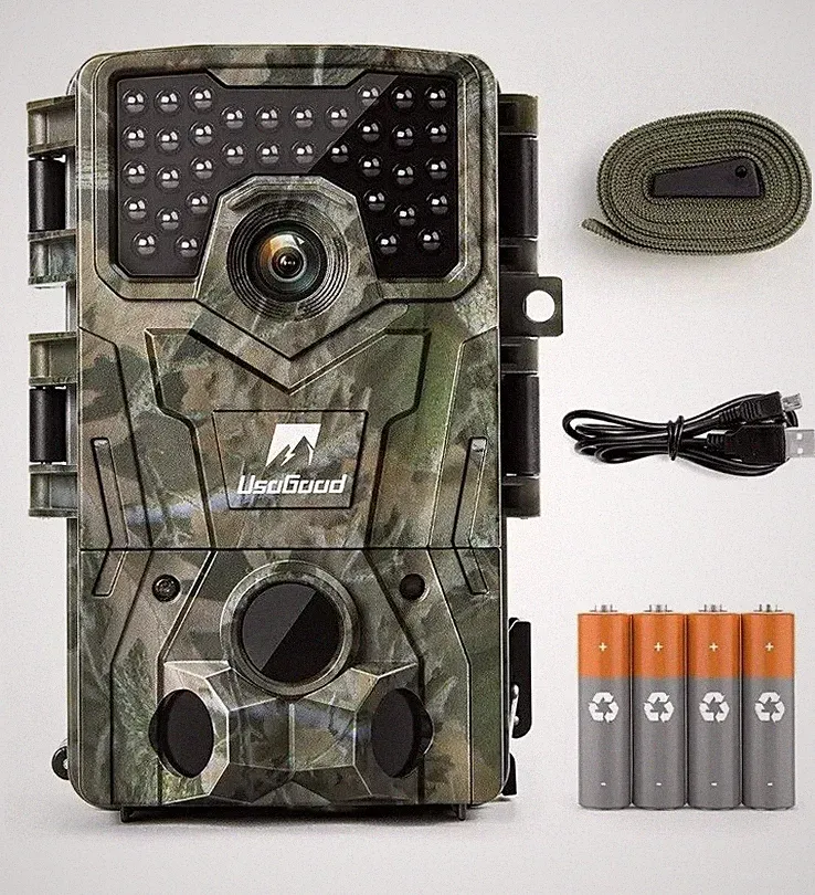 usogood Trail Camera 36MP 30fps Game Camera with Night Vision Wildlife Monitor