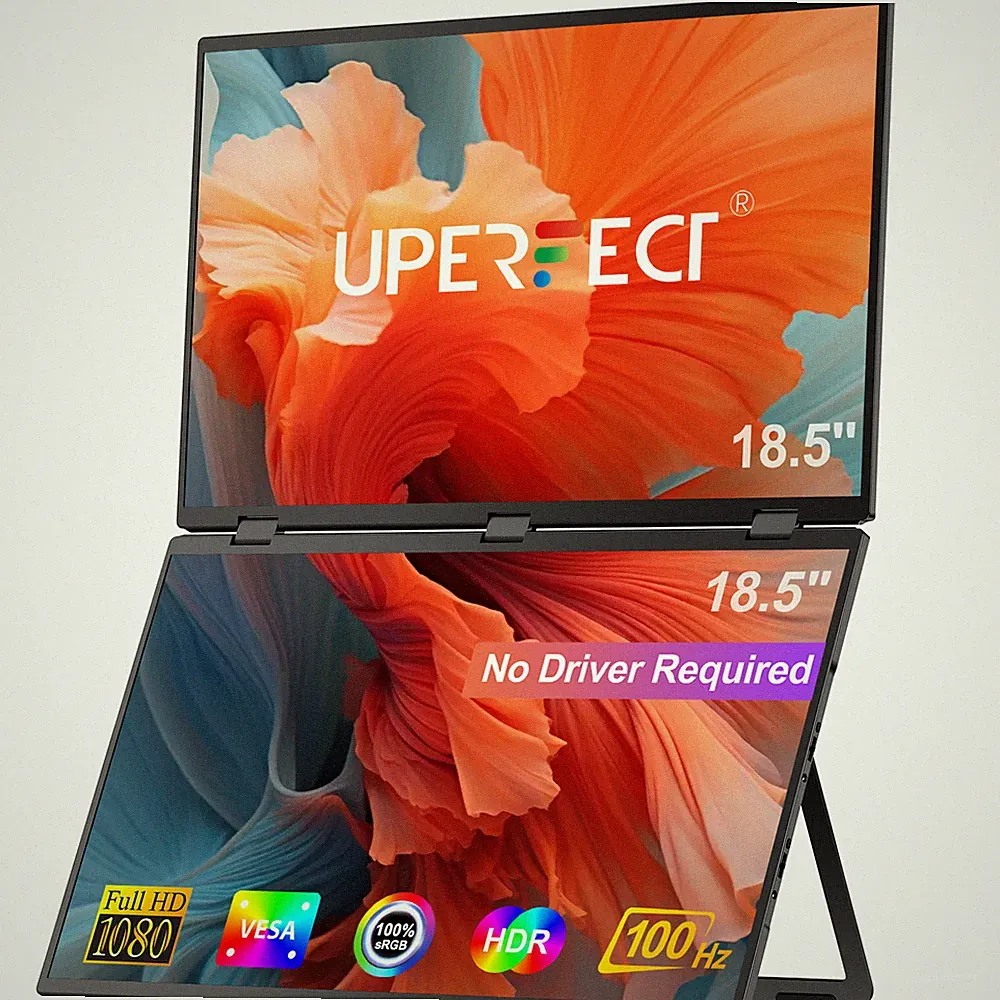 UStation Max 18.5" Dual Monitor 1080P 100Hz Portable Monitor Foldable Screen