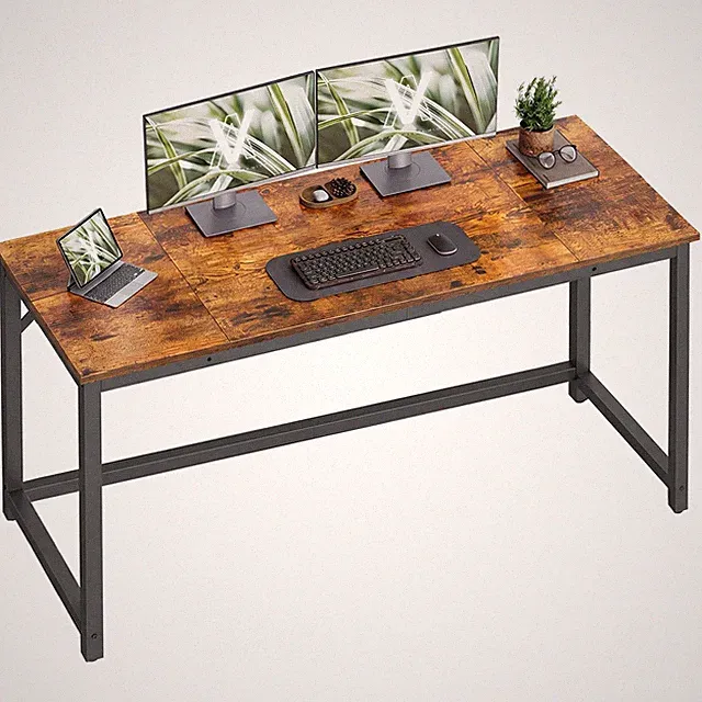 VASAGLE Computer Desk 55.1 Inch Steel Frame Gaming Desk